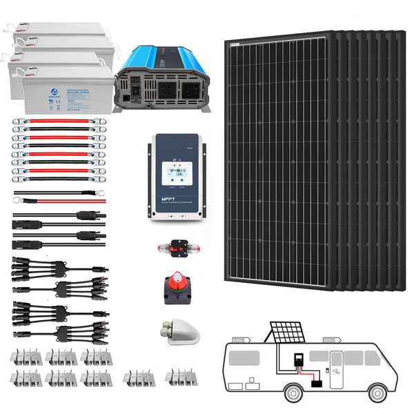 Kit Solar Completo 800W 12V 3400Whdia - Tecsol Energy